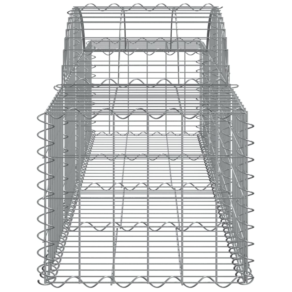 vidaXL Kosze gabionowe, 5 szt, 200x50x40/60 cm, galwanizowane żelazo