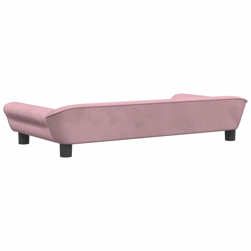 vidaXL Sofa dla dzieci, różowa, 100x50x26 cm, aksamit