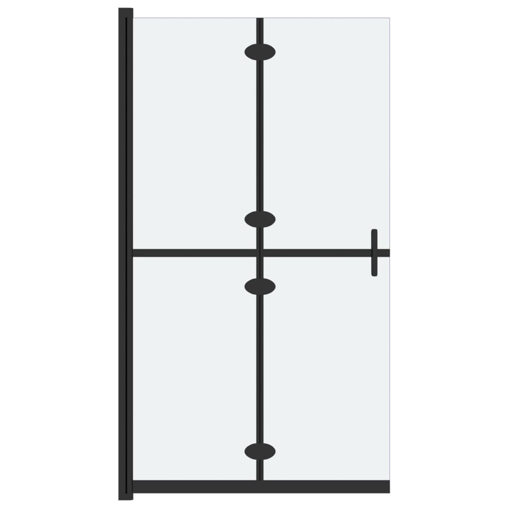 vidaXL Składana ścianka prysznicowa, mrożone szkło ESG, 120x190 cm