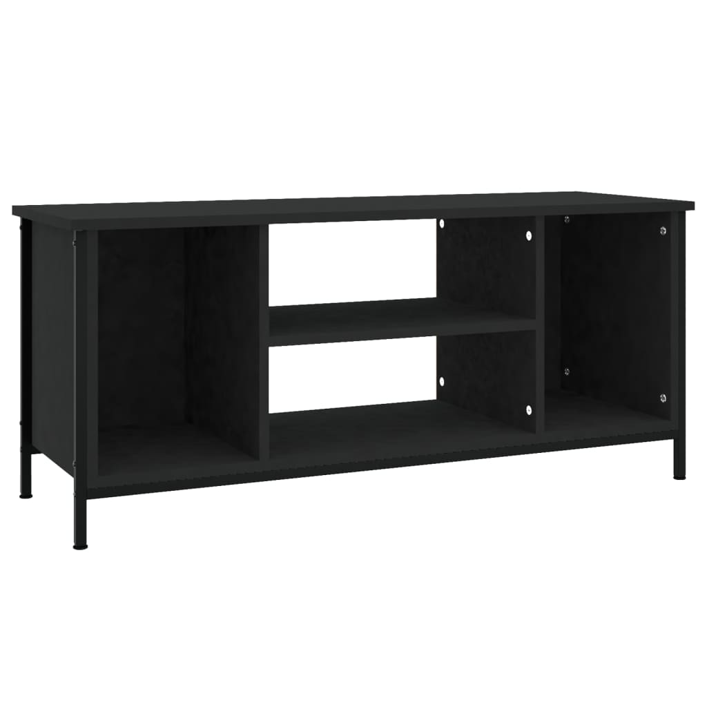 vidaXL Szafka pod TV, czarna, 102x35x45 cm, materiał drewnopochodny