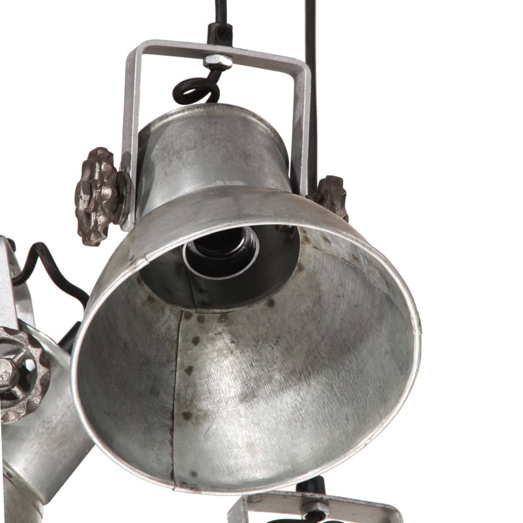 vidaXL Lampa wisząca, 25 W, srebro vintage, 30x30x100 cm, E27