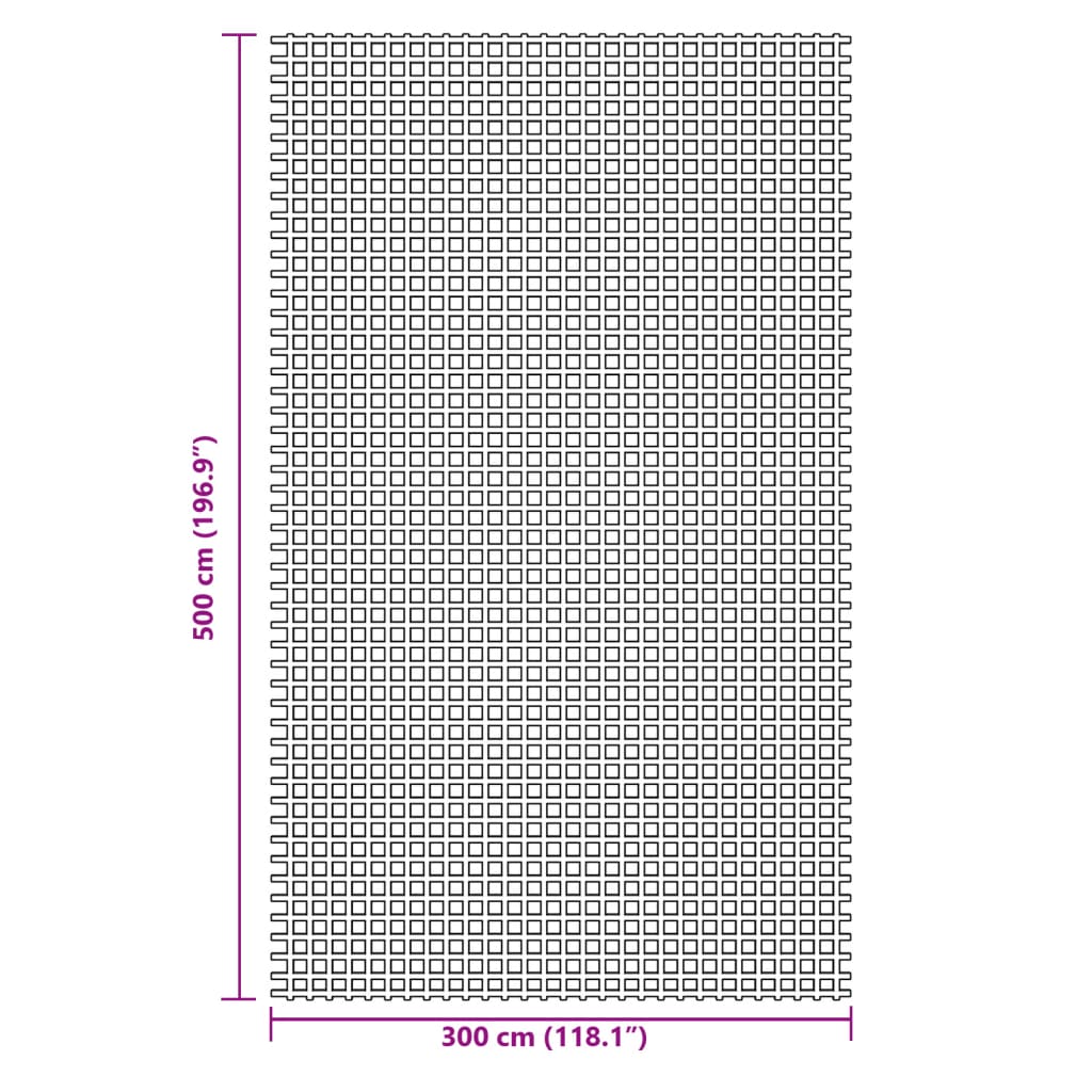 vidaXL Mata podłogowa na kemping, zielona, 5x3 m