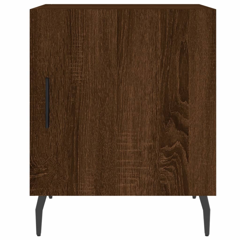 vidaXL Szafka nocna, brązowy dąb, 40x40x50 cm, materiał drewnopochodny