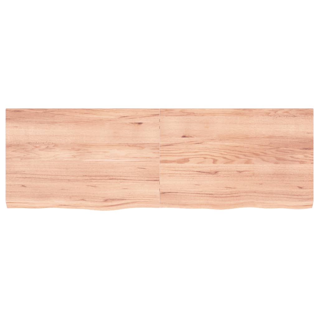 vidaXL Blat do łazienki, jasnobrązowy, 180x60x(2-6) cm, lite drewno