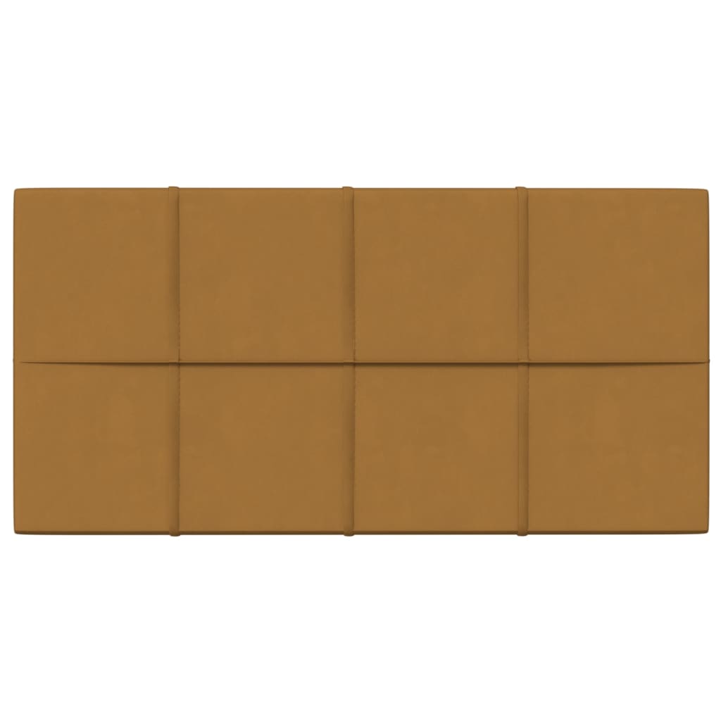 vidaXL Panele ścienne, 12 szt., brązowe, 60x30 cm, aksamit, 2,16 m²