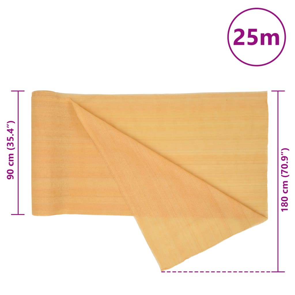 vidaXL Siatka cieniująca, kolor piaskowy, 1,8x25 m, HDPE, 75 g/m²