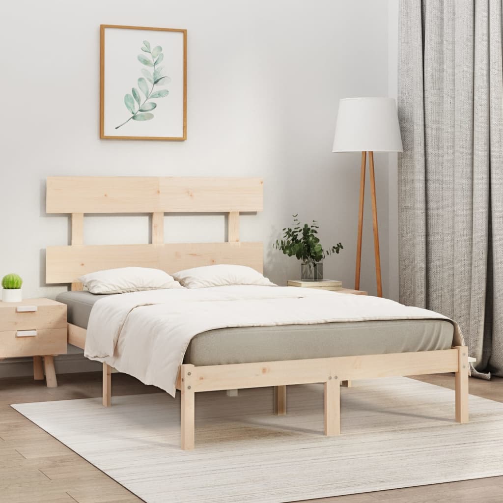 vidaXL Rama łóżka, lite drewno, 160 x 200 cm