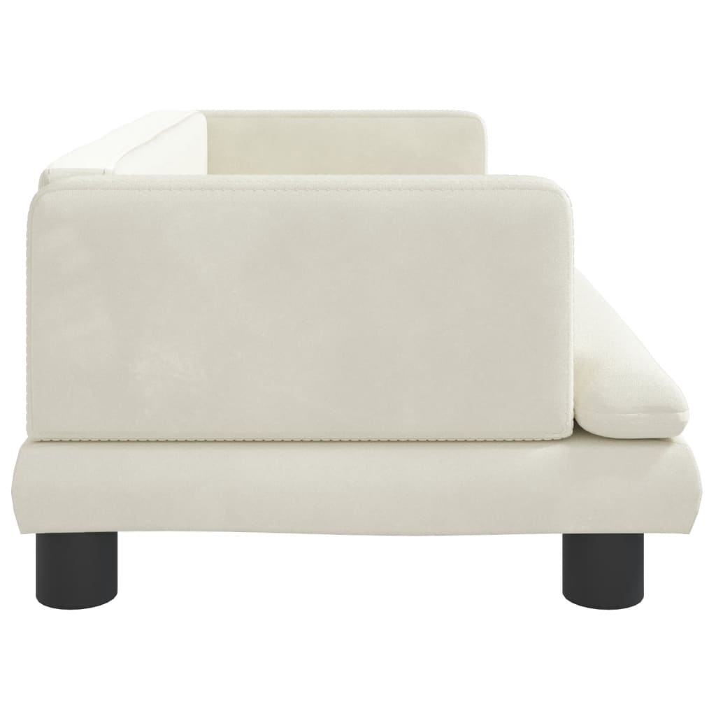 vidaXL Sofa dla dzieci, kremowa, 80x45x30 cm, aksamit