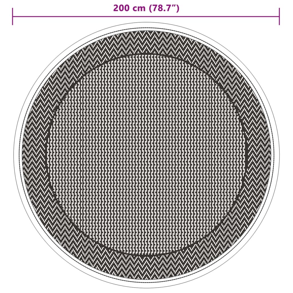 vidaXL Dywan na zewnątrz, zielony, Ø200 cm, PP