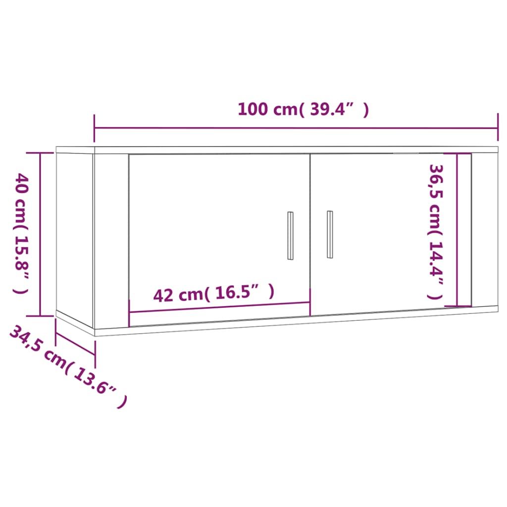 vidaXL 5-częściowy zestaw szafek telewizyjnych, przydymiony dąb