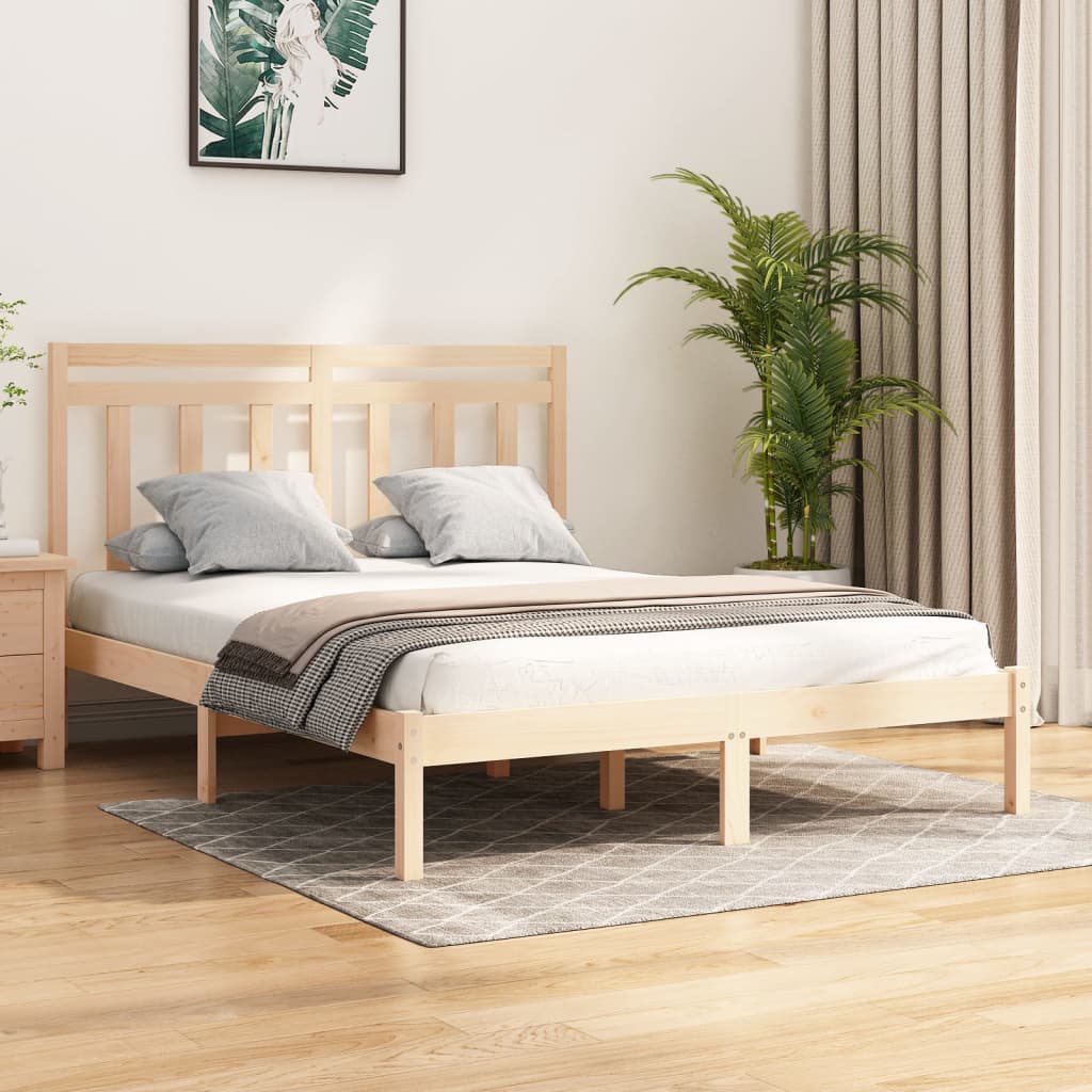 vidaXL Rama łóżka, lite drewno, 160 x 200 cm