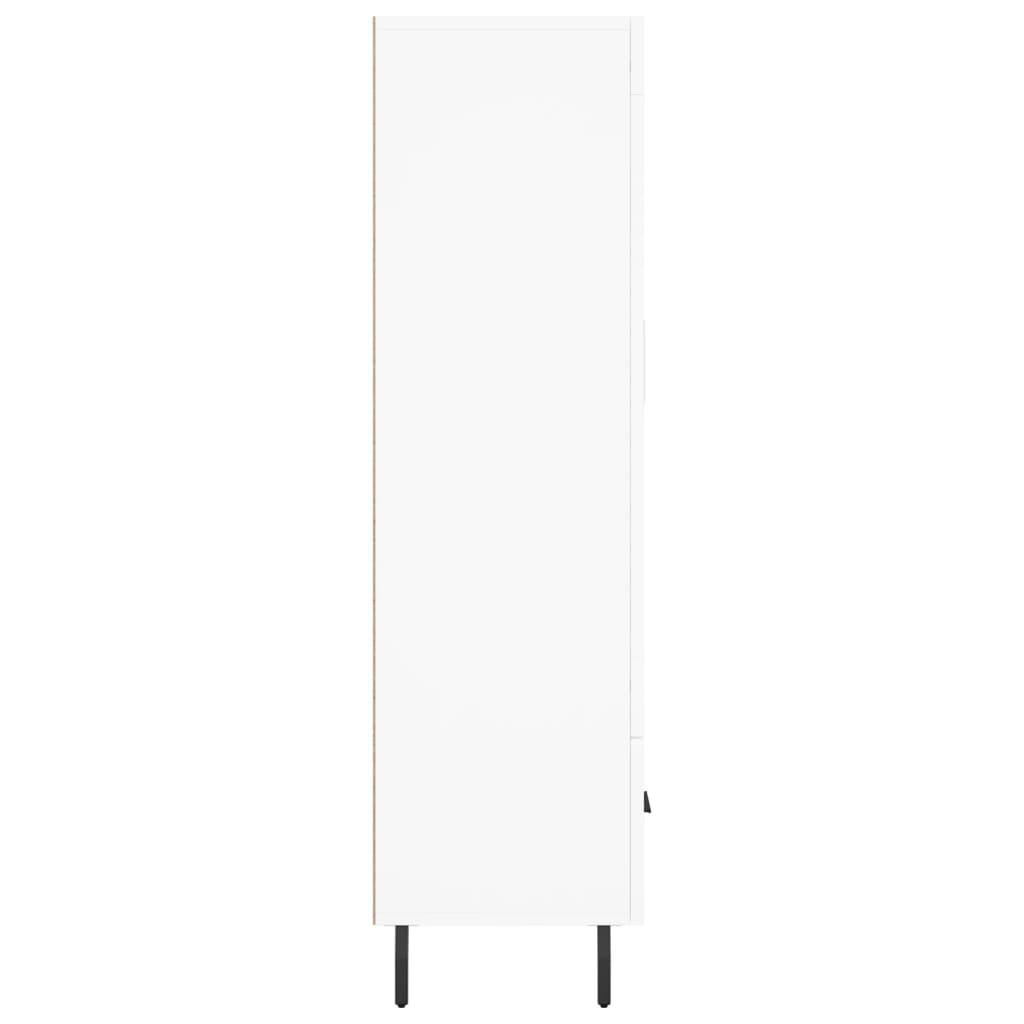 vidaXL Wysoka szafka, biała, 69,5x31x115 cm, materiał drewnopochodny