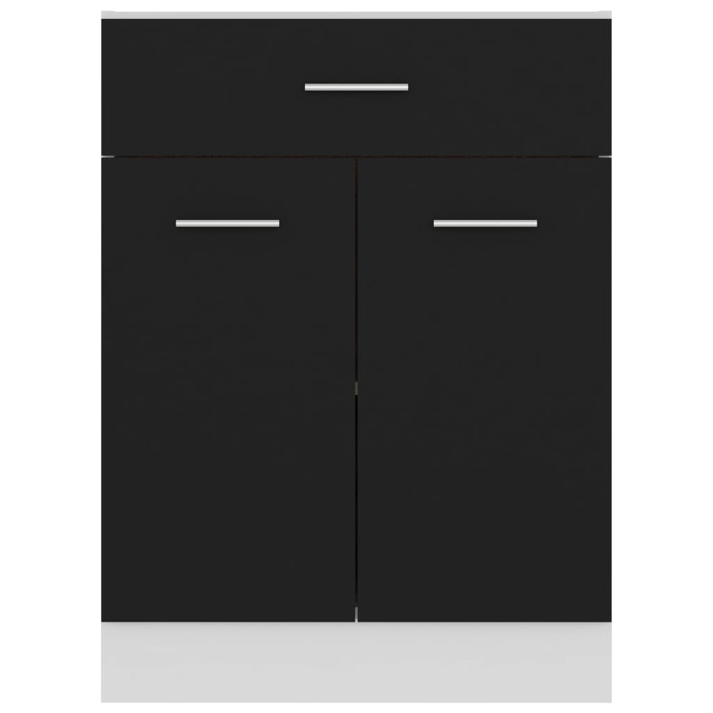 vidaXL Szafka z szufladą, czarna, 60x46x81,5 cm