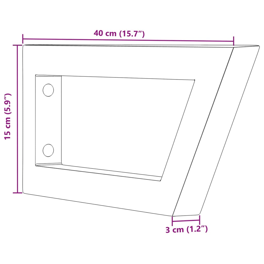 vidaXL Wsporniki do półki pod umywalkę, 2 szt., białe, trapezowe, stal