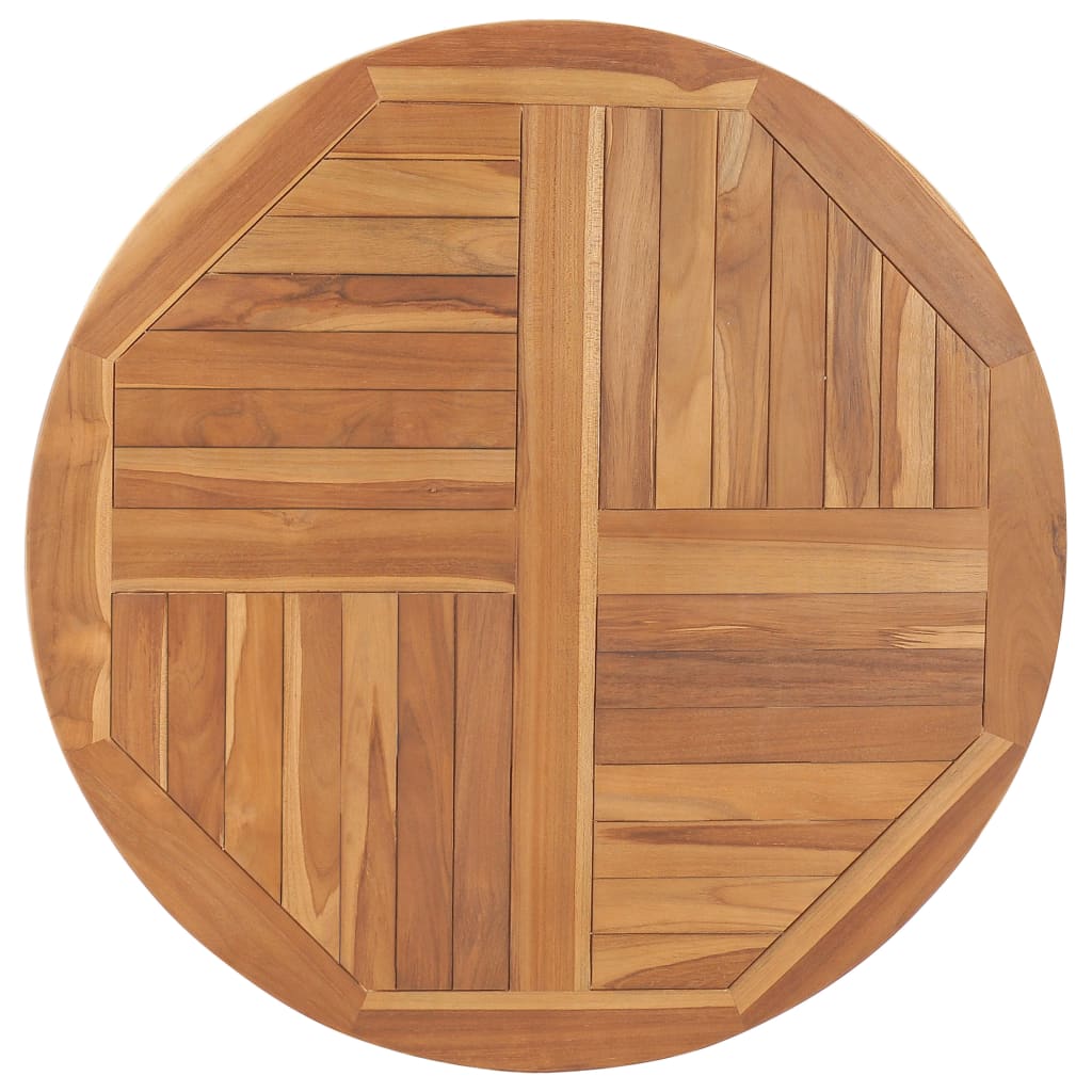 vidaXL Blat stołu, lite drewno tekowe, okrągły, 2,5 cm, 90 cm
