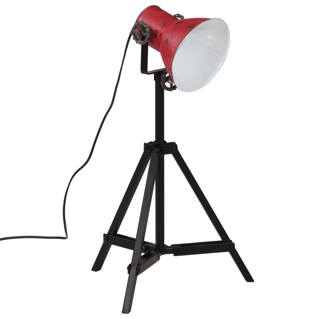 vidaXL Lampa stojąca, 25 W, postarzany czerwony, 35x35x65/95 cm, E27