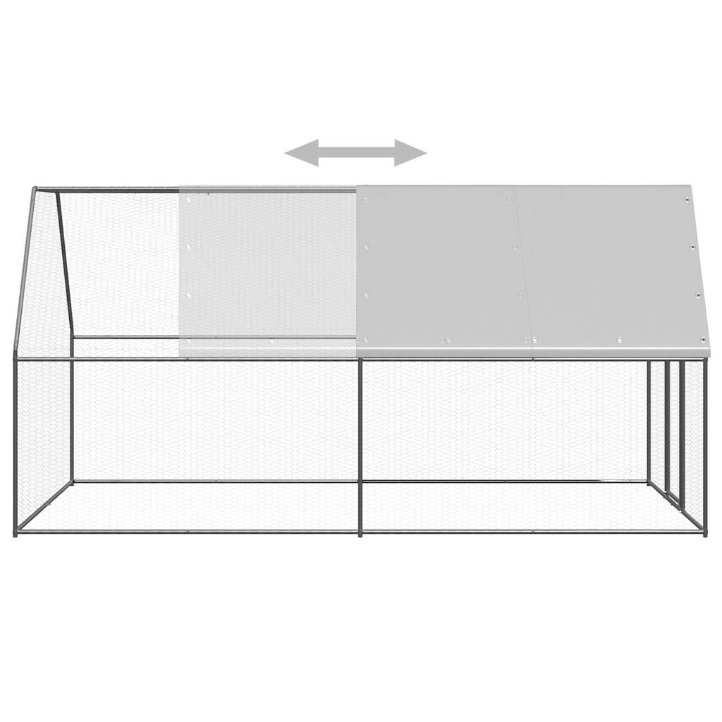 vidaXL Klatka dla kurcząt, 2x4x2 m, stal galwanizowana