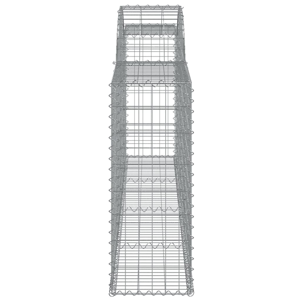 vidaXL Kosze gabionowe, 9 szt, 300x30x80/100 cm, galwanizowane żelazo