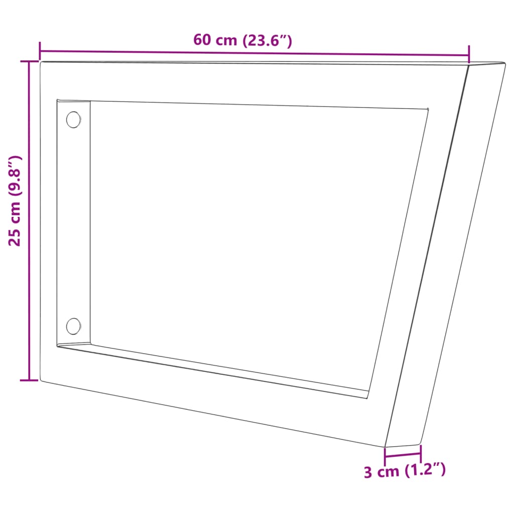 vidaXL Wsporniki do półki pod umywalkę, 2 szt., białe, trapezowe, stal