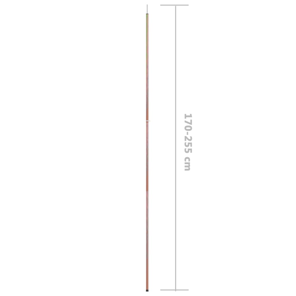 vidaXL Teleskopowy słupek do namiotu, 170-255 cm, stal galwanizowana