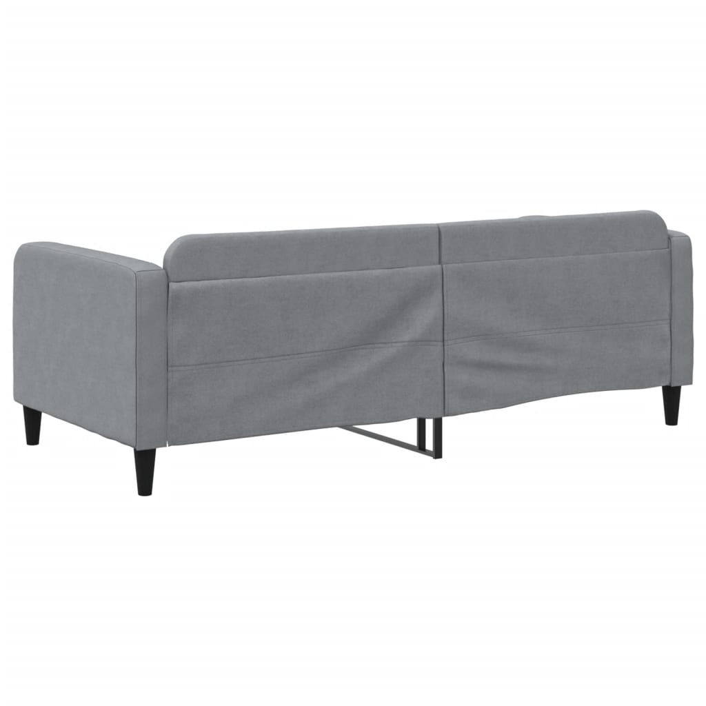 vidaXL Sofa z funkcją spania, jasnoszara, 90x190 cm, obita tkaniną