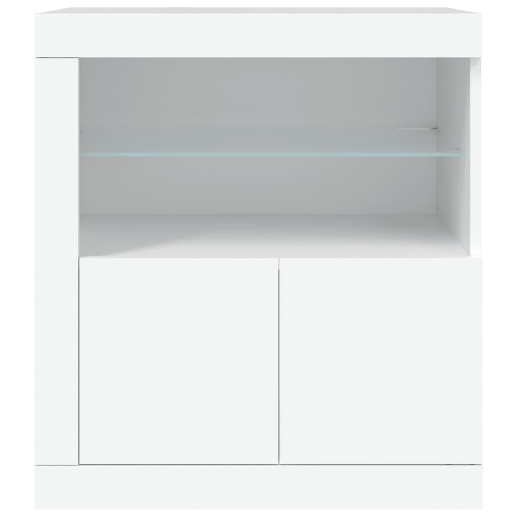 vidaXL Szafka z oświetleniem LED, biała, 60,5x37x67 cm