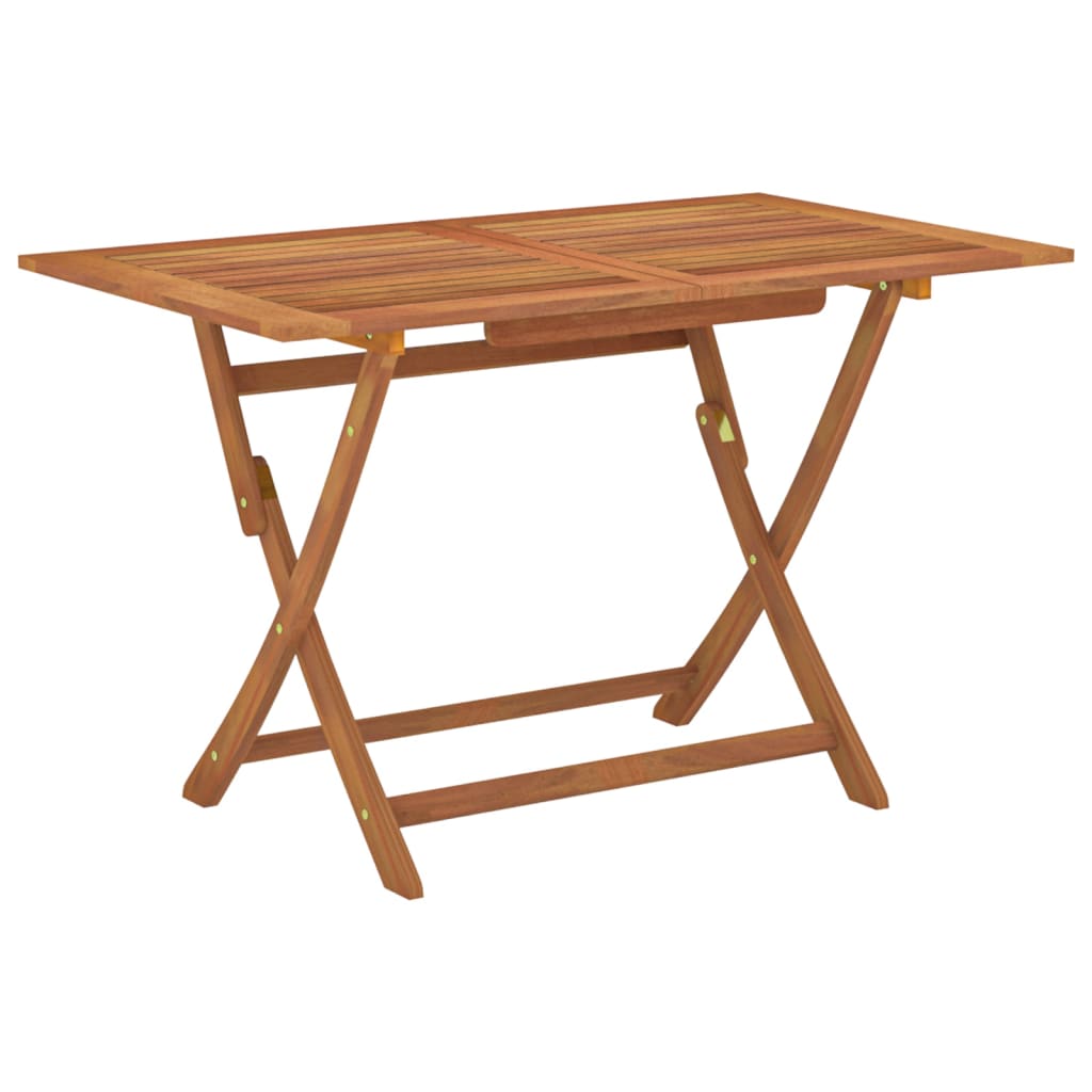 vidaXL Składany stół ogrodowy, 120x70x75 cm, lite drewno eukaliptusowe