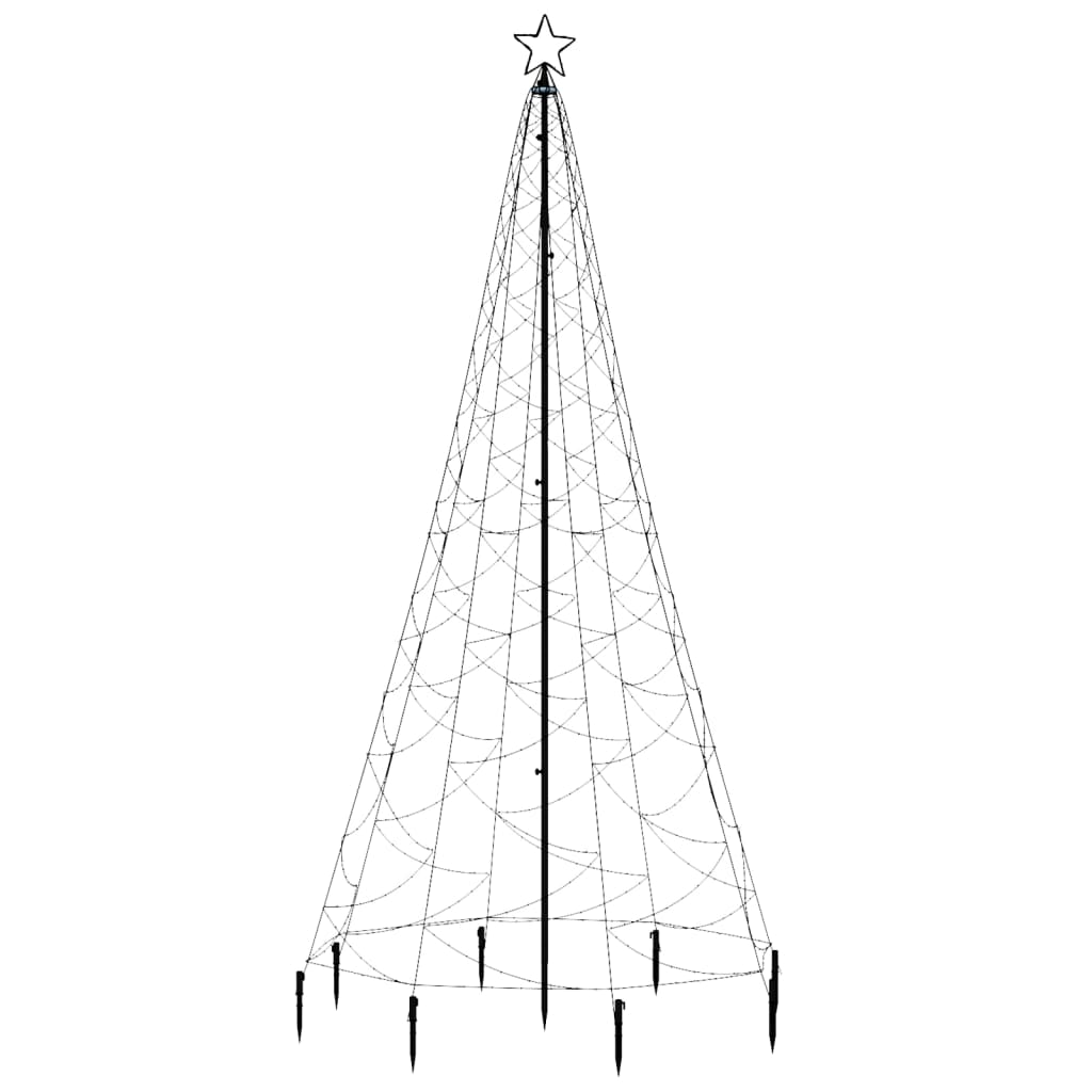 vidaXL Choinka z metalowym słupkiem, 500 diod LED, niebieska, 3 m