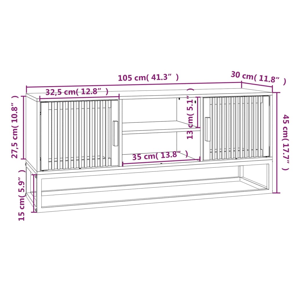 vidaXL Szafka pod TV, biała, 105x30x45 cm, materiał drewnopochodny