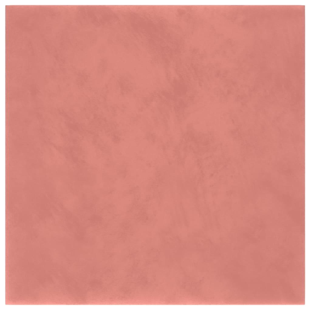vidaXL Panele ścienne, 12 szt., różowe, 30x30 cm, aksamit, 1,08 m²