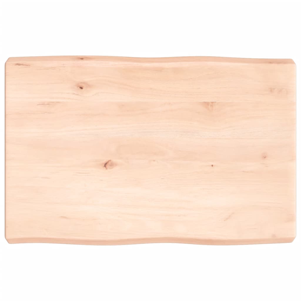 vidaXL Blat stołu, 60x40x(2-6)cm, surowy, lity dąb naturalną krawędzią