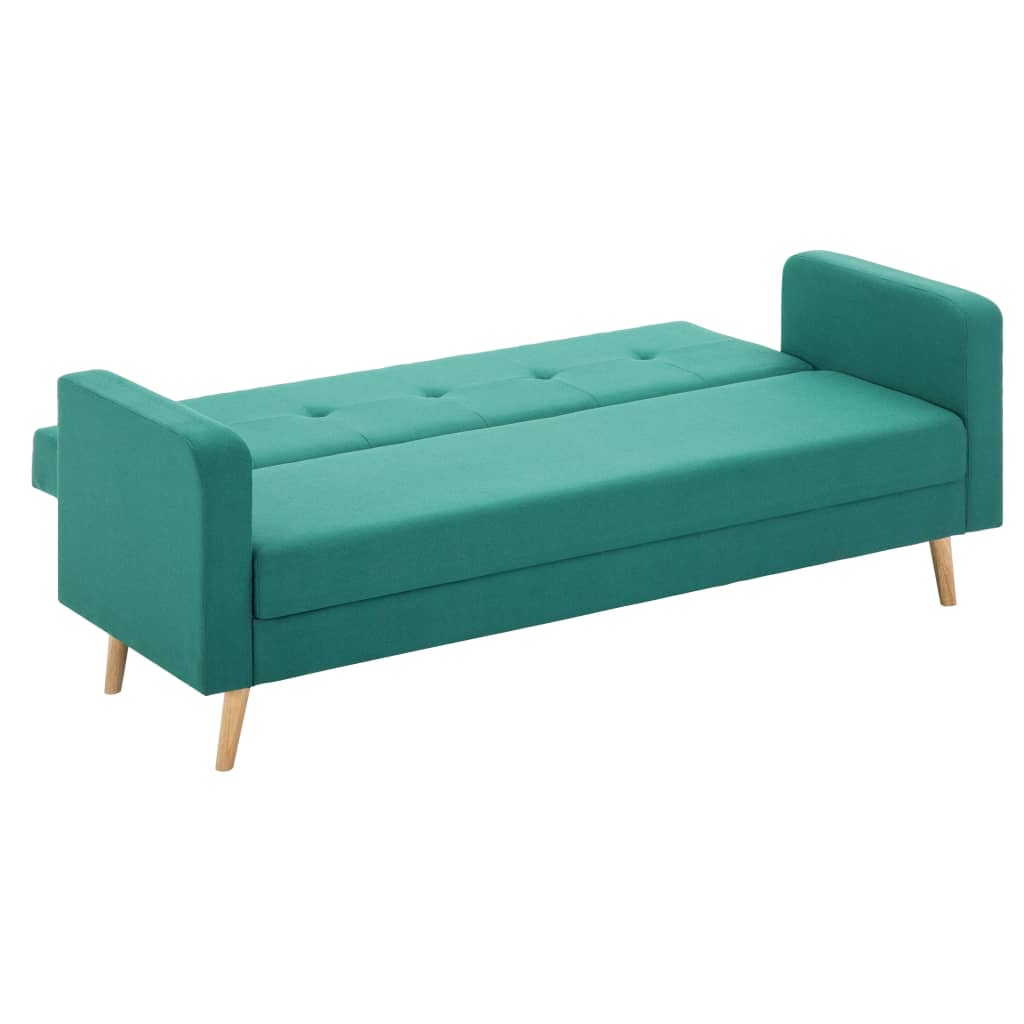 vidaXL Sofa materiałowa, zielona