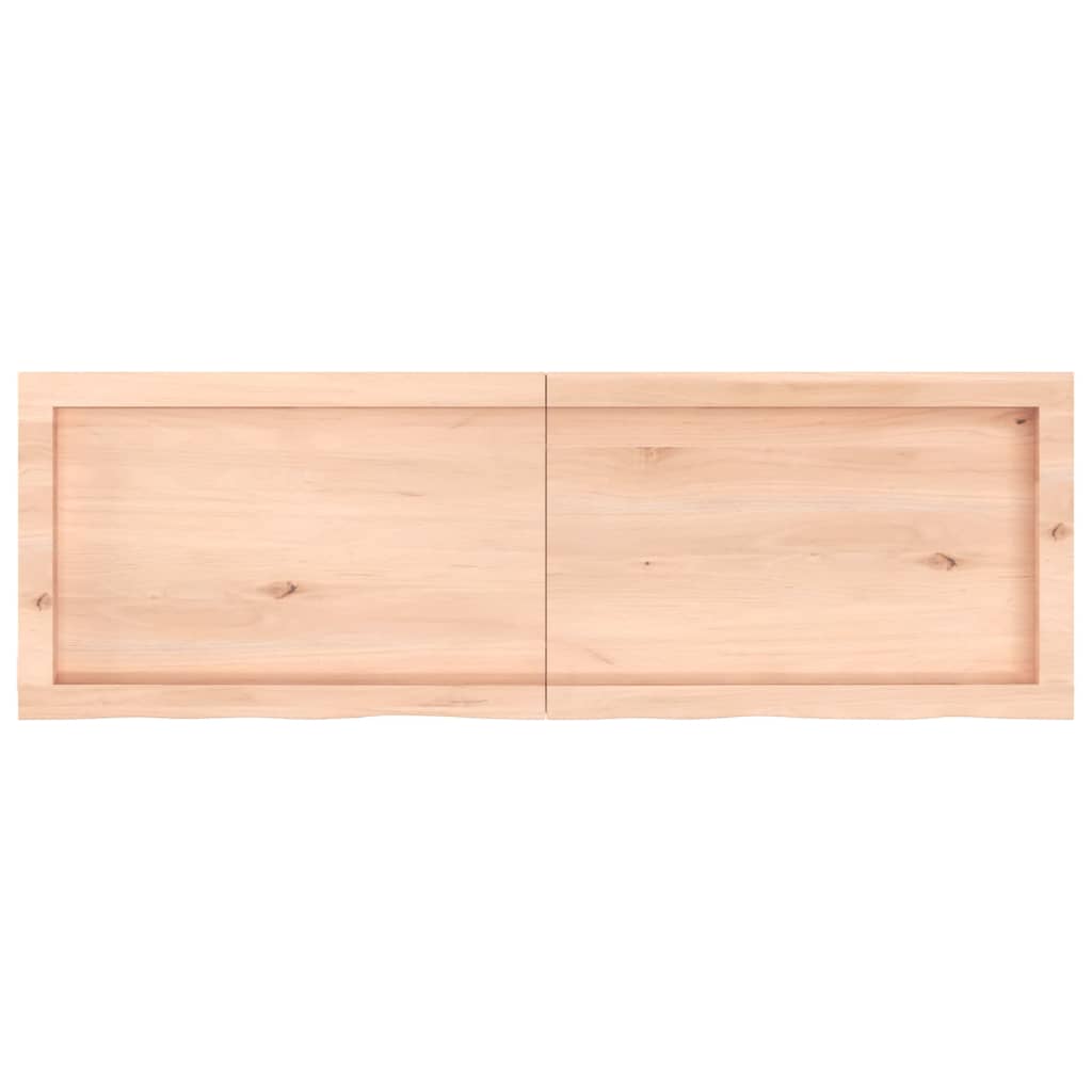 vidaXL Blat stołu, 120x40x(2-4) cm, surowe lite drewno dębowe