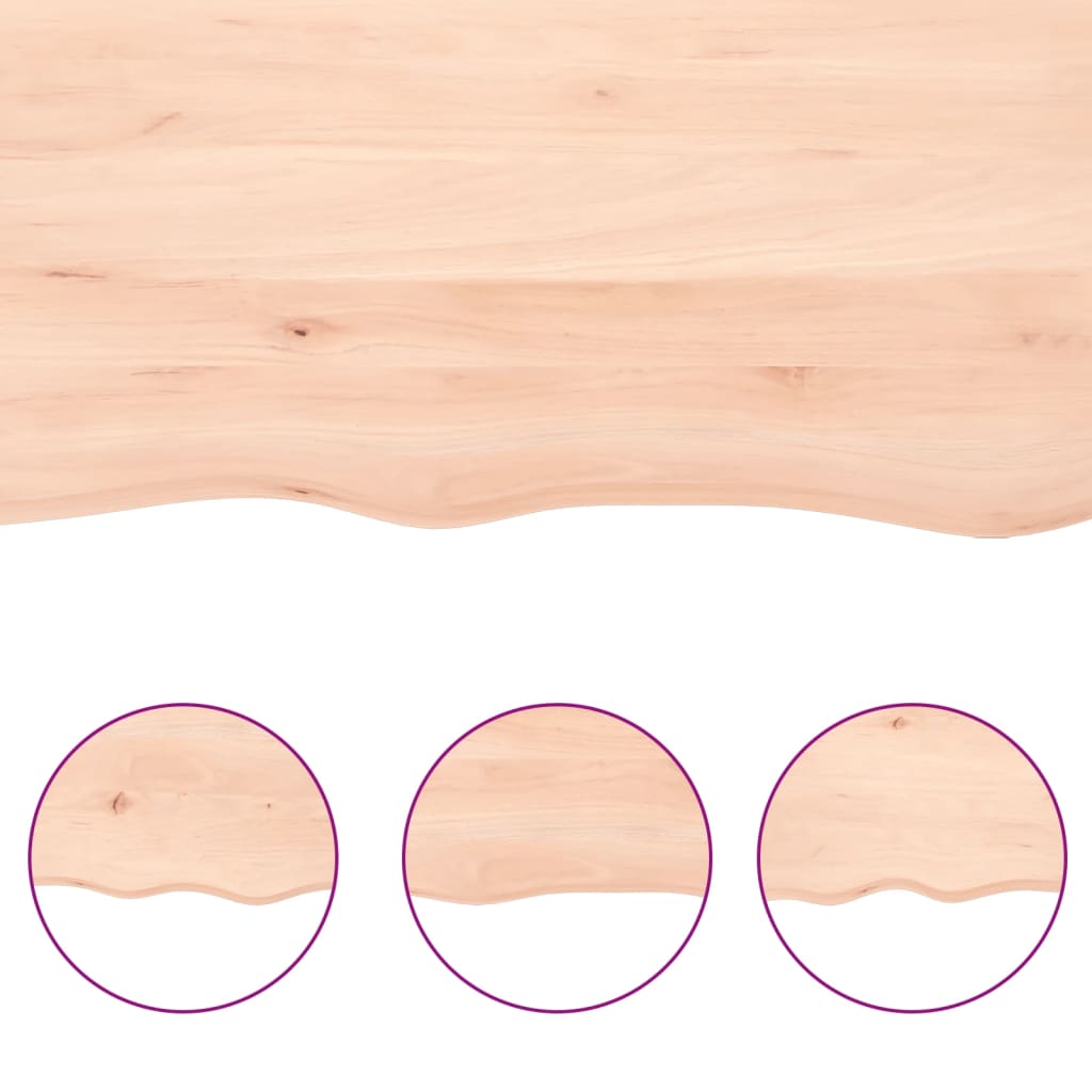 vidaXL Blat stołu, 160x40x(2-6) cm, surowe drewno dębowe