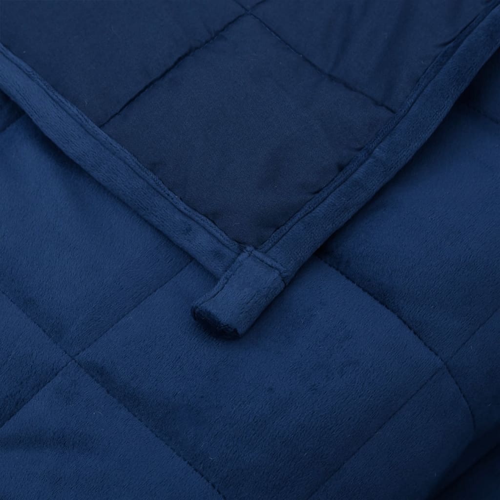 vidaXL Koc obciążeniowy, niebieski, 200x220 cm, 9 kg, tkanina