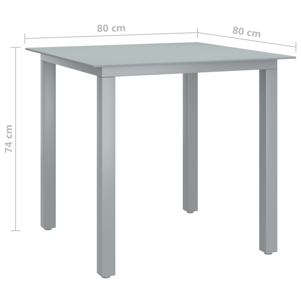 vidaXL 5-cz. zestaw mebli jadalnianych do ogrodu, aluminium