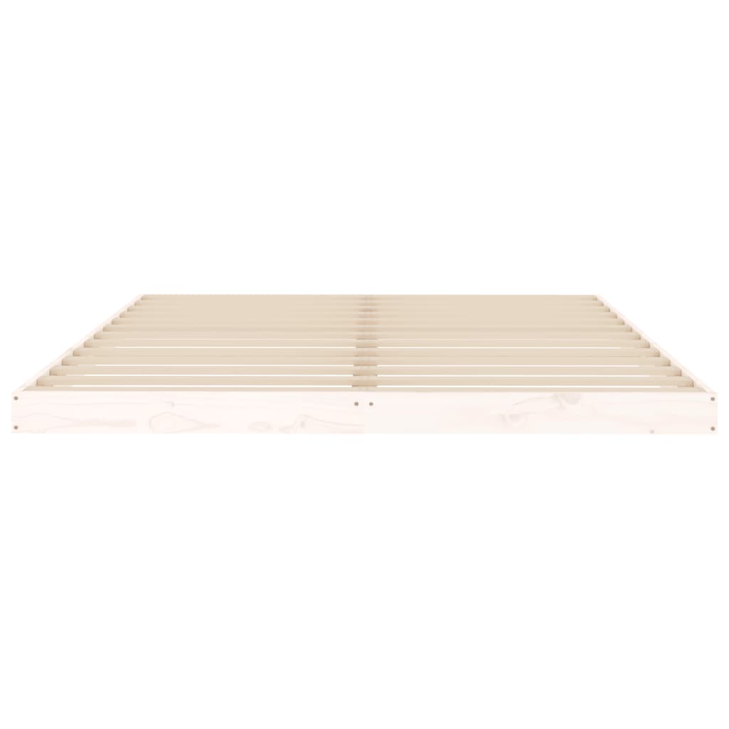 vidaXL Rama łóżka, biała, 150x200 cm, King Size, lite drewno sosnowe