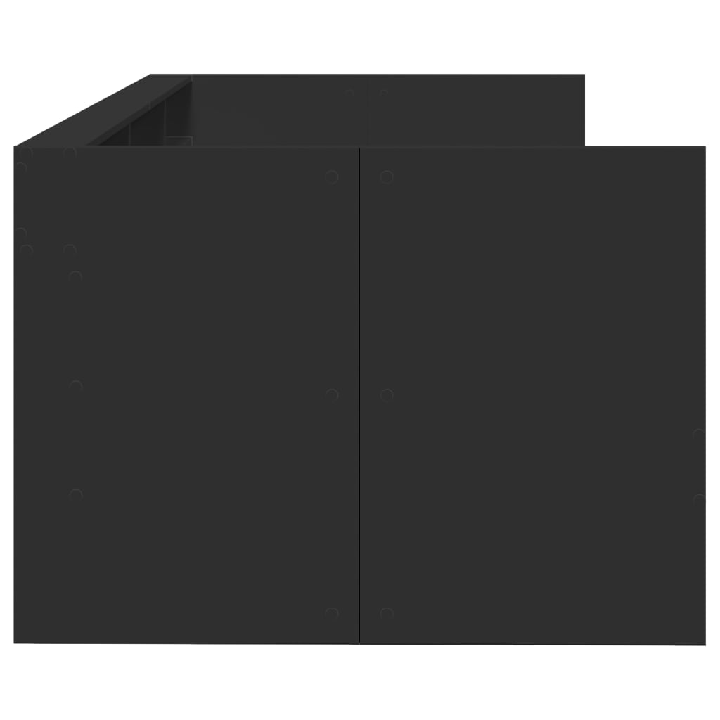 vidaXL Rama łóżka dziennego z szufladami, czarna, 90x190 cm