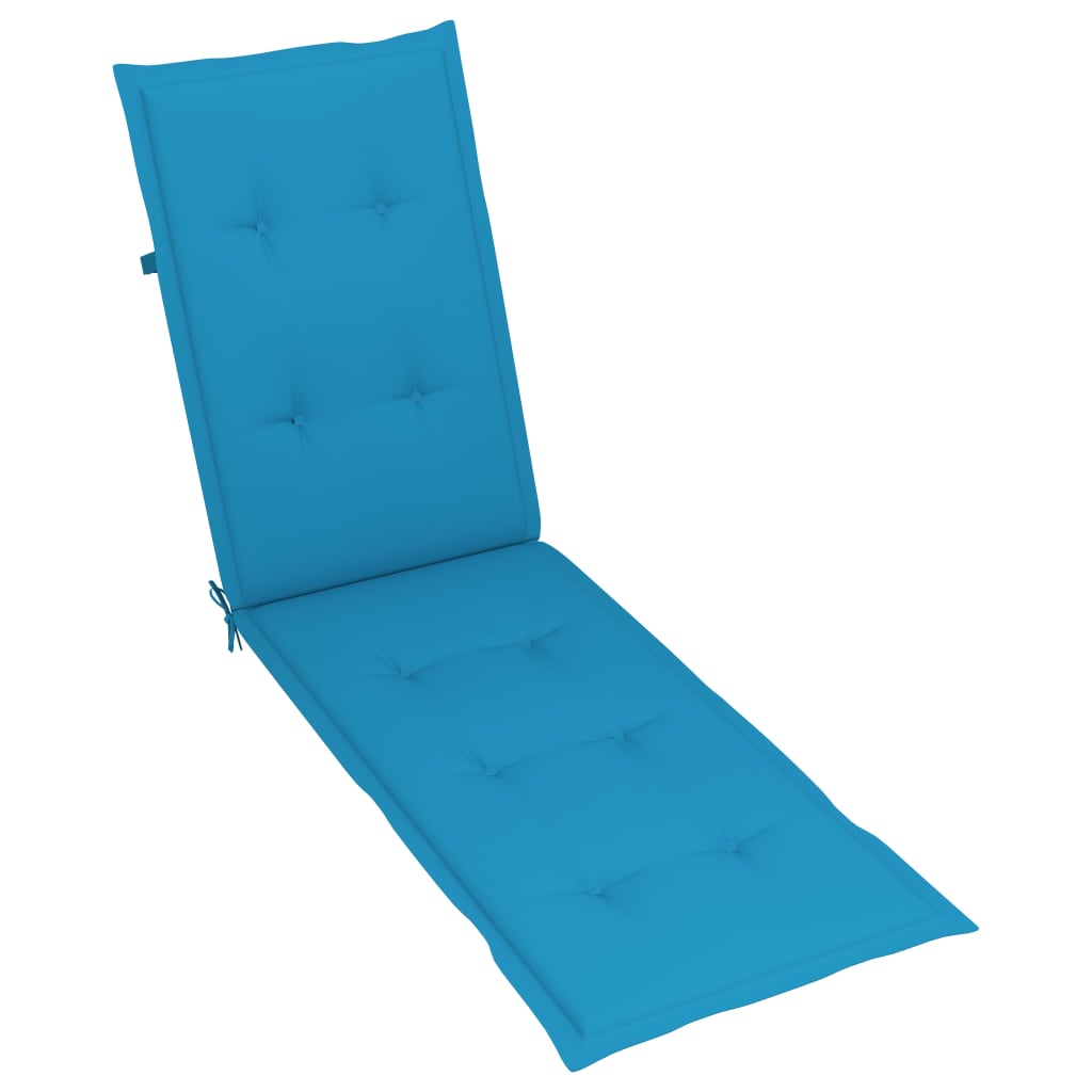 vidaXL Poduszka na leżak, niebieska, (75+105)x50x4 cm