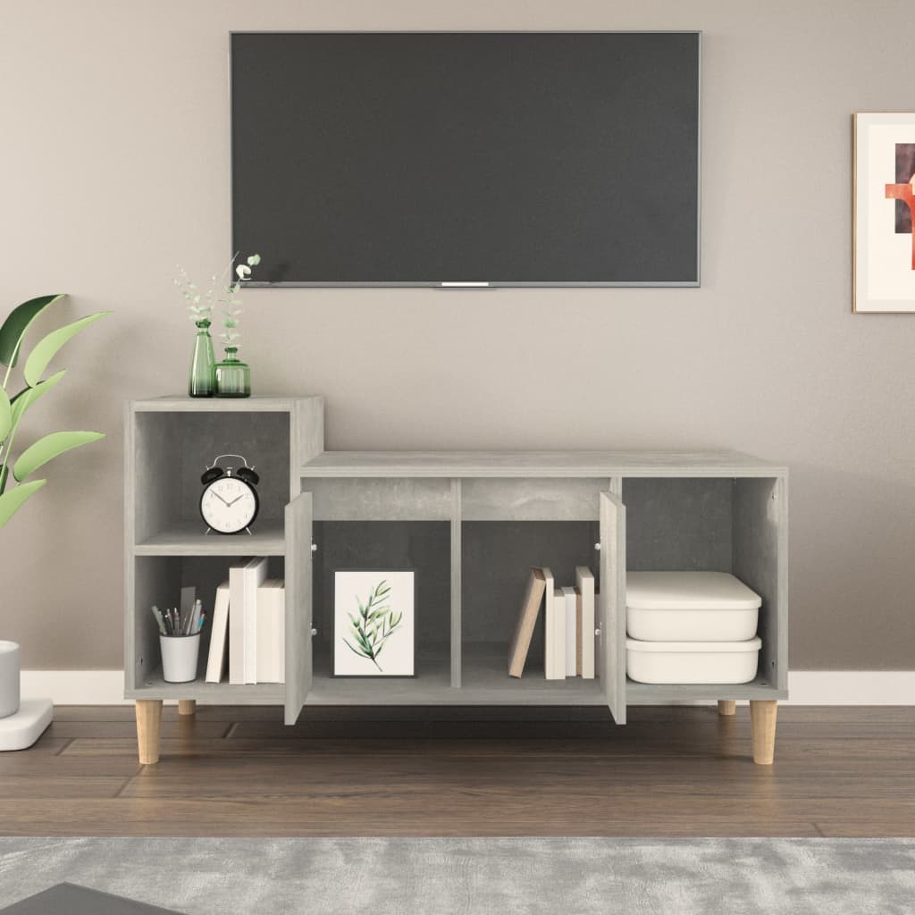 vidaXL Szafka pod TV, szarość betonu, 100x35x55 cm