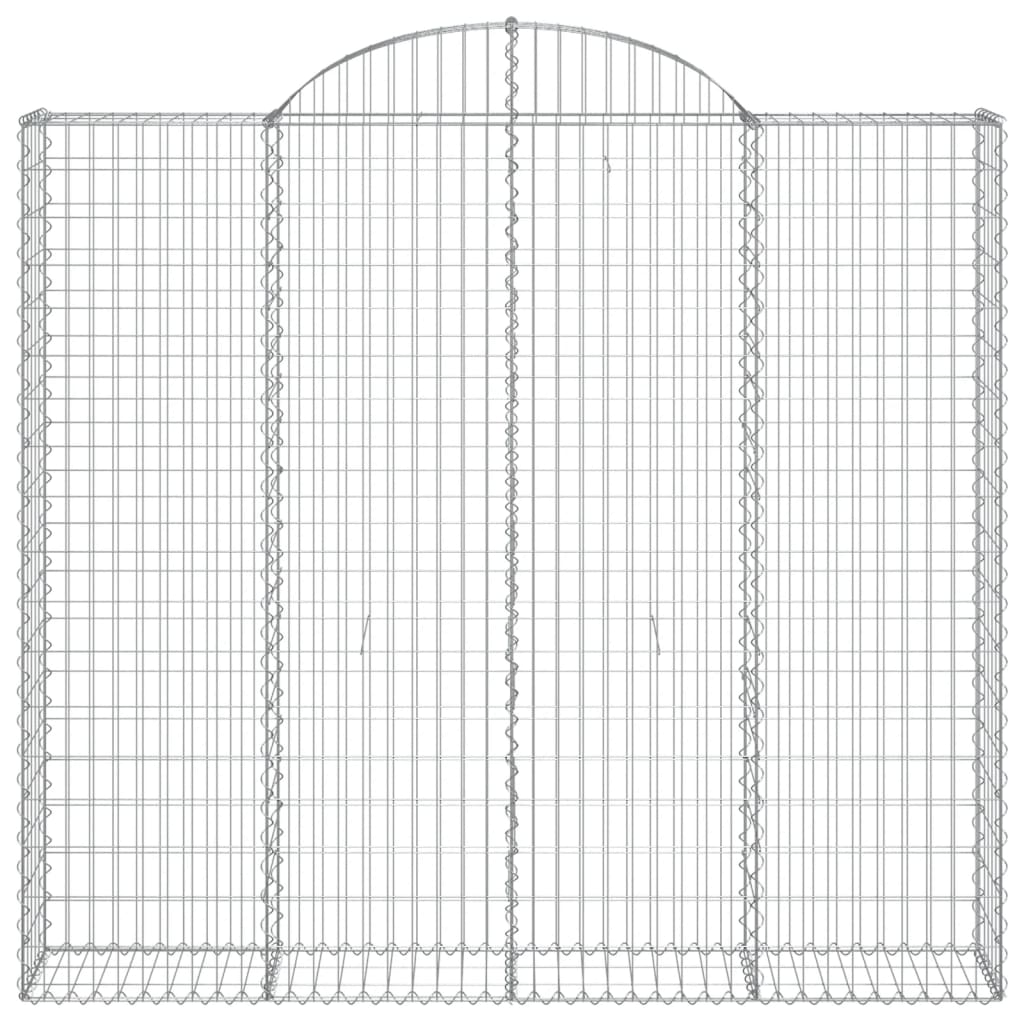 vidaXL Kosze gabionowe, 12 szt, 200x30x180/200cm, galwanizowane żelazo