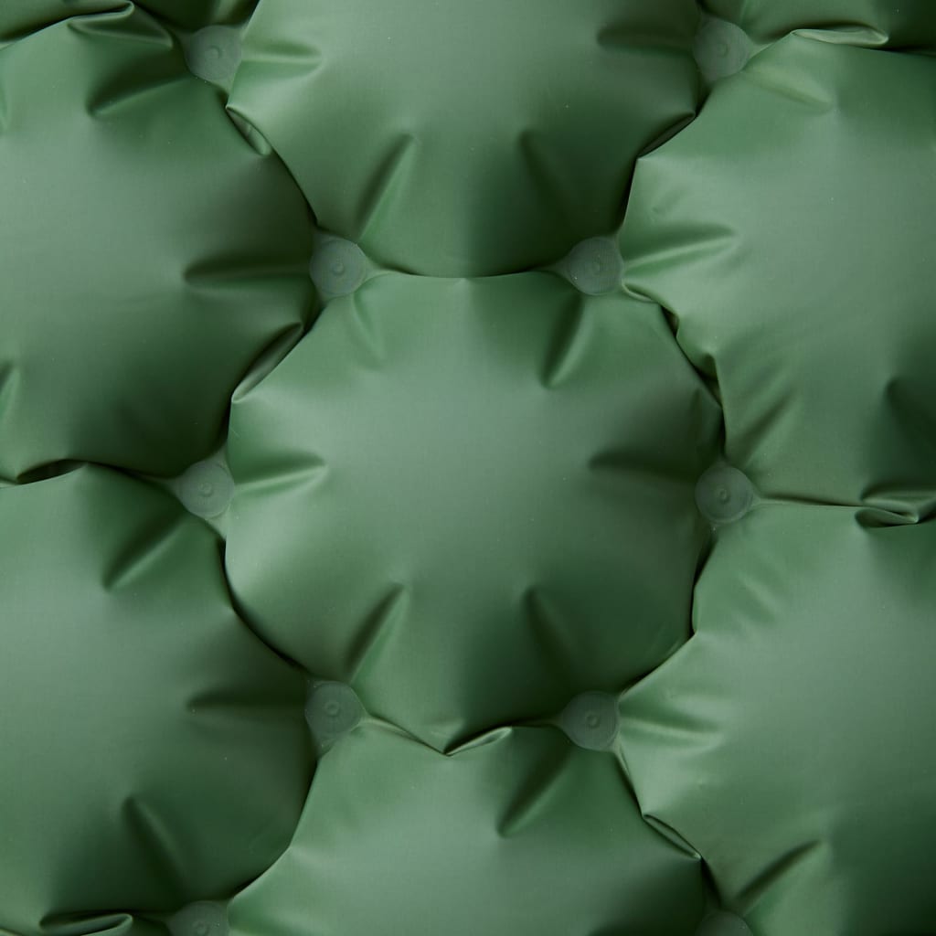 vidaXL Materac samopompujący z poduszkami, 2-osobowy, zielony