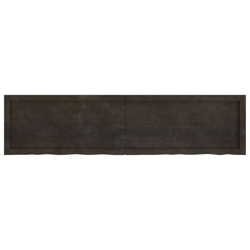 vidaXL Blat do łazienki, ciemnobrązowy, 160x40x(2-4) cm, lite drewno