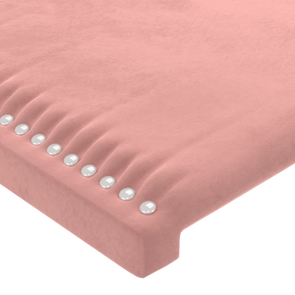 vidaXL Zagłówki do łóżka, 2 szt., różowy, 72x5x78/88 cm, aksamit