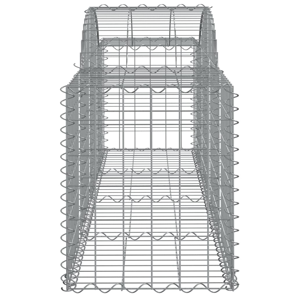 vidaXL Kosze gabionowe, 10 szt, 200x50x60/80 cm, galwanizowane żelazo