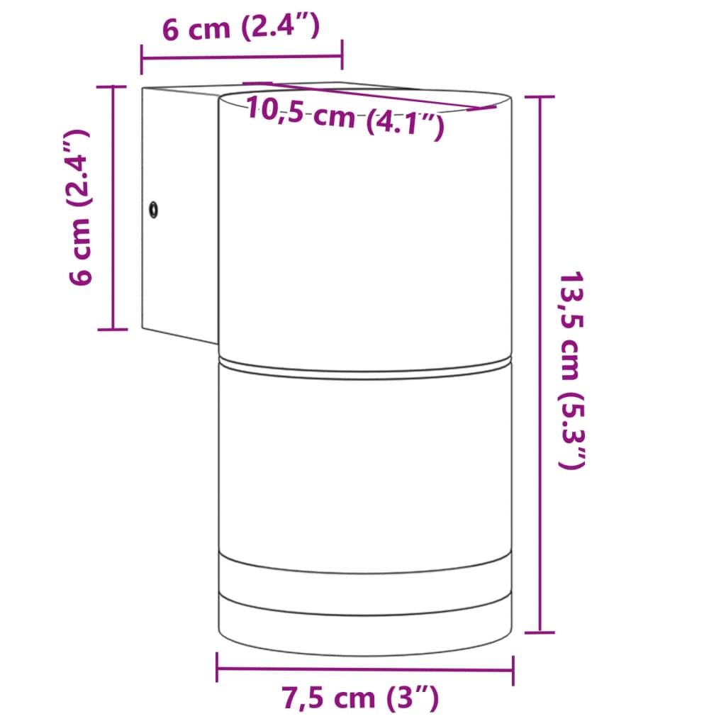 vidaXL Kinkiety zewnętrzne, 2 szt., czarne, odlewane aluminium