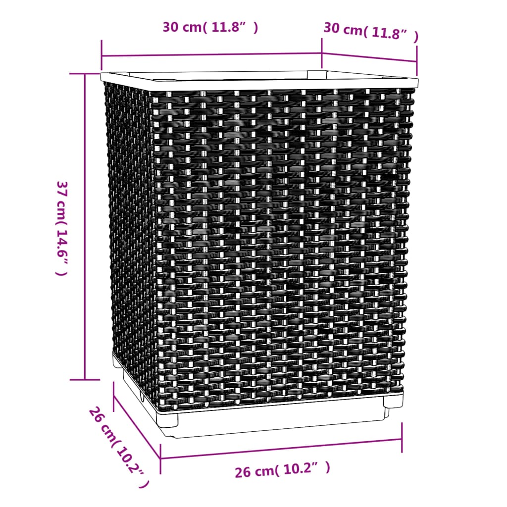 vidaXL Donice, 2 szt., jasnoszare, 30x30x37 cm, polipropylen