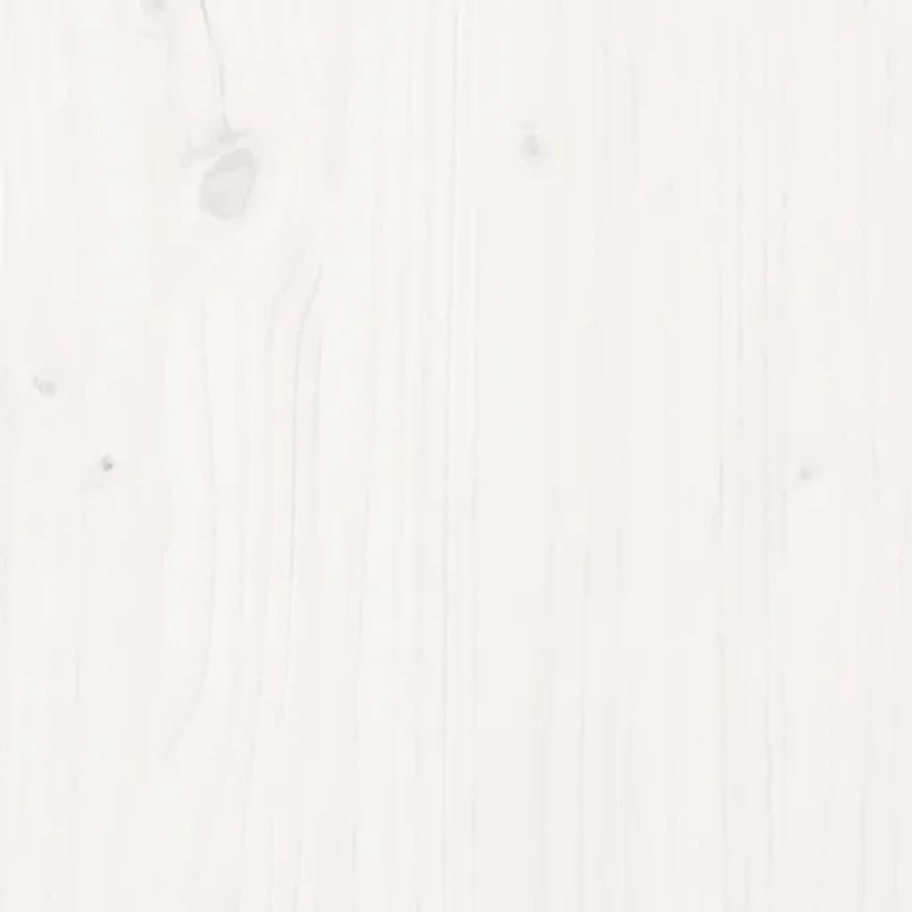 vidaXL Stolik kawowy, biały, 80x50x35 cm, lite drewno sosnowe