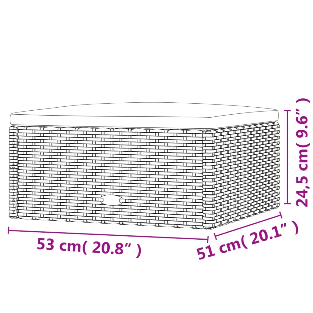 vidaXL 10-cz. zestaw mebli do ogrodu, poduszki, czarny rattan PE