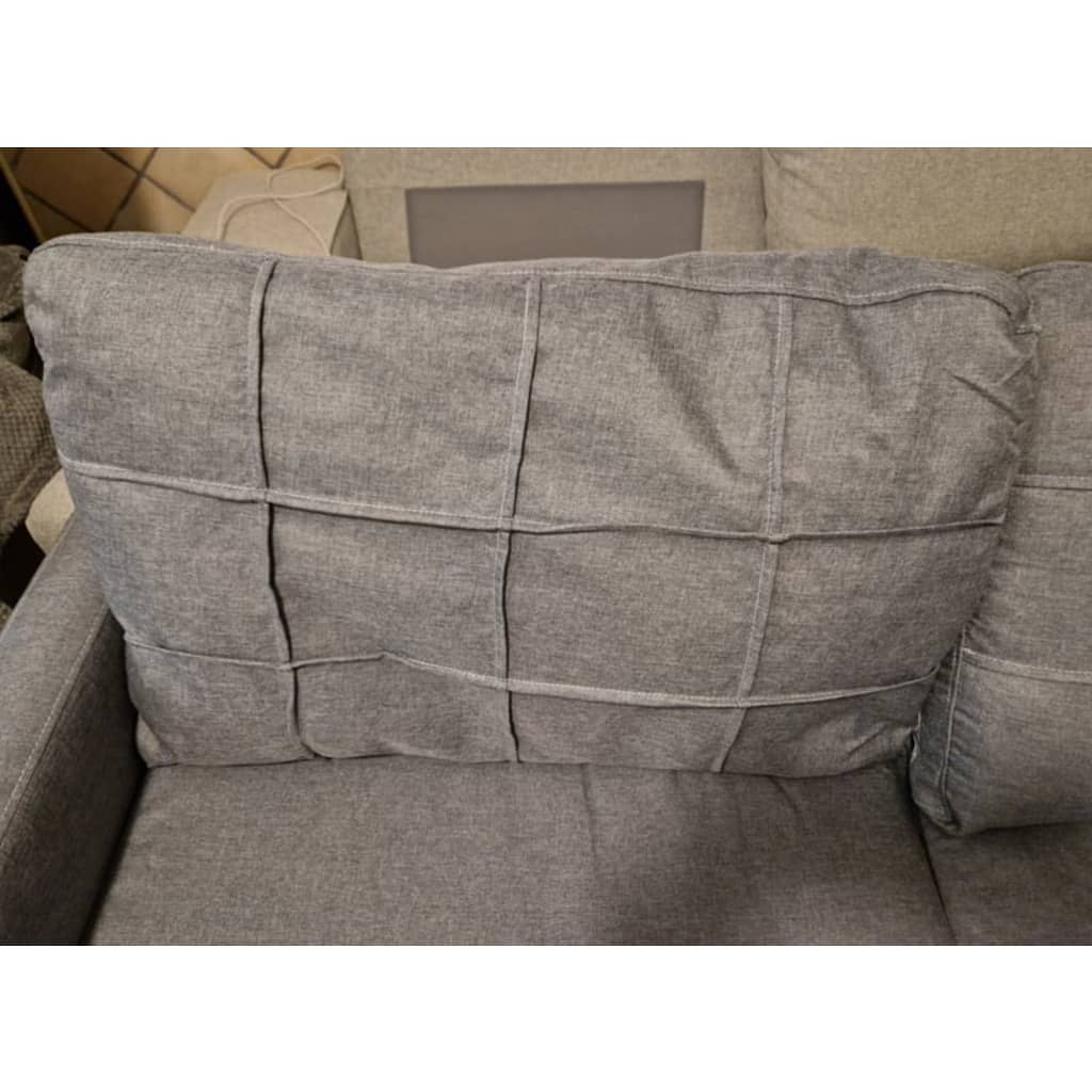 vidaXL Sofa 3-osobowa, ciemnoszara, 180 cm, tkanina, klasa B